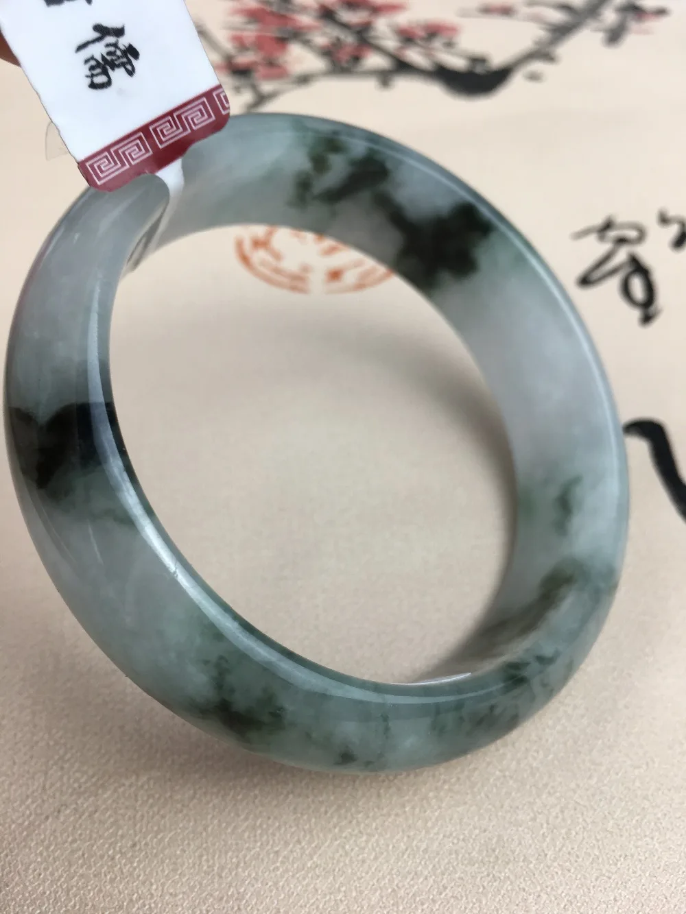 Zheru Jewelry Pure Natural Jadeite Bracelet Dark Blue Double Color 54-62mm Female Gift Give Class A National Certificate | Украшения и
