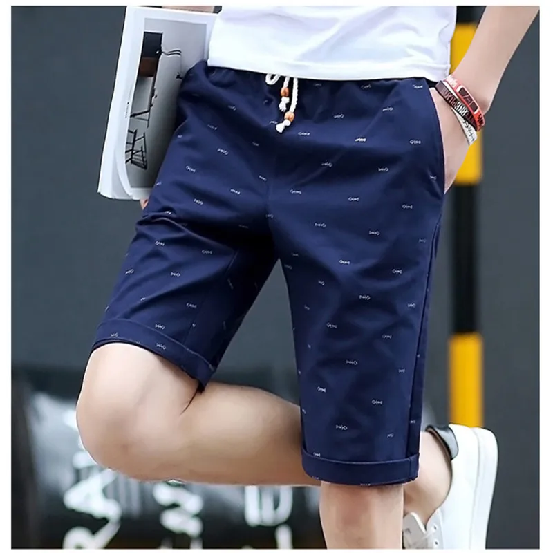 Мужские шорты с принтом хлопковые повседневные 2018 летние пляжные Новое