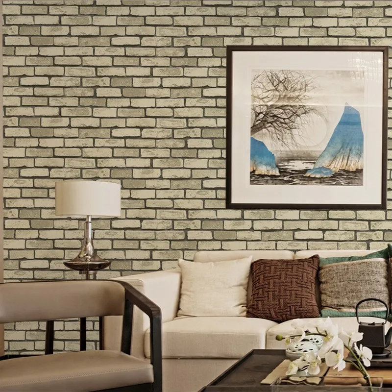 Beibehang 3D ретро старинный ностальгия китайский кирпич Бар Салон можно очистить