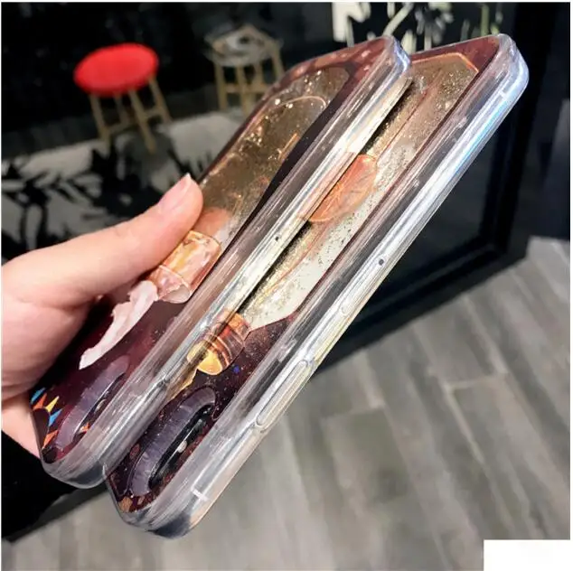 Роскошный чехол для телефона quicksand kiss me iPhone Xs 6 7 8 plus винтажный мягкий мобильного