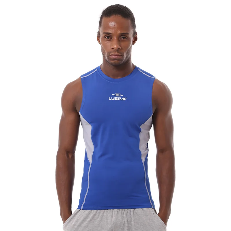Uabrav брендовая мужская на бретелях стрейч дышащий быстросохнущие жилет с круглым