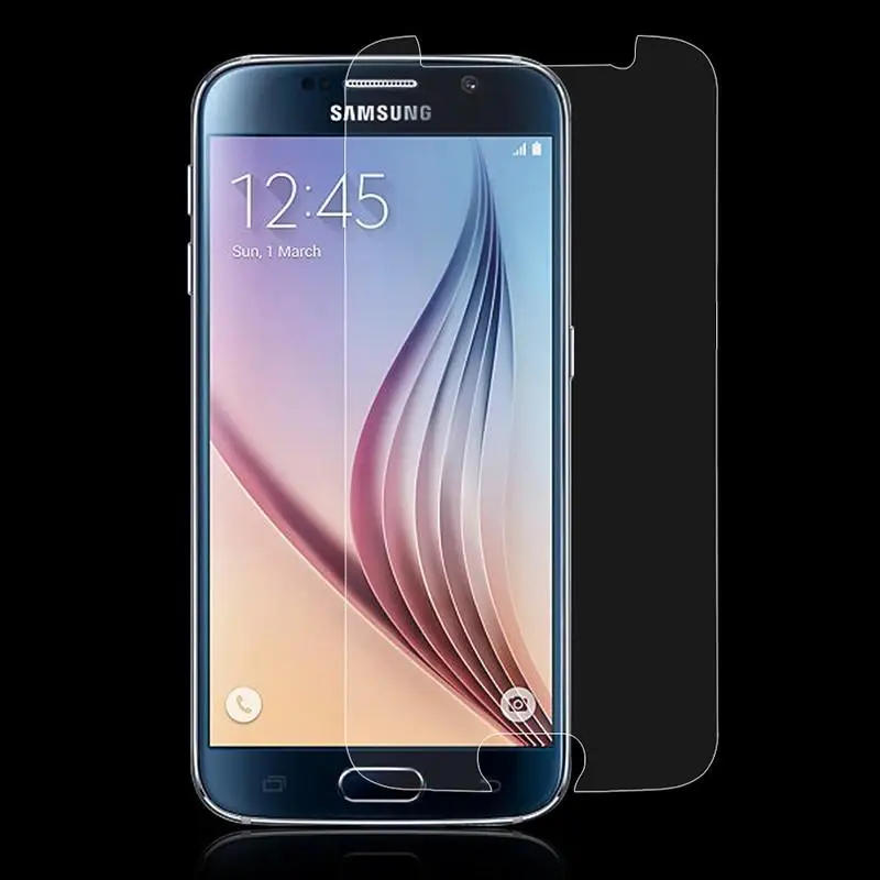 9H Anti-Scratch Premium 0.3mm 2.5D Tempered Glass Screen Protector For Samsung Galaxy S6-(2 Packs) | Мобильные телефоны и