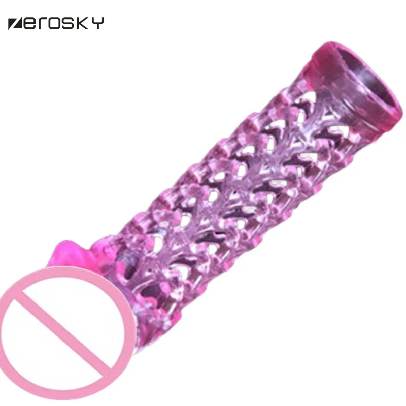 Zerosky мягкие силиконовые презервативы для увеличения пениса с полным покрытием
