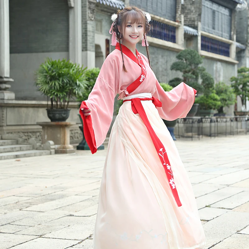 Women Folk Clothes Cosplay Fairy Costume Hanfu Clothing Chinese Traditional Ancient Dress Dance Stage Tang Dynasty Outfit DL3249 |