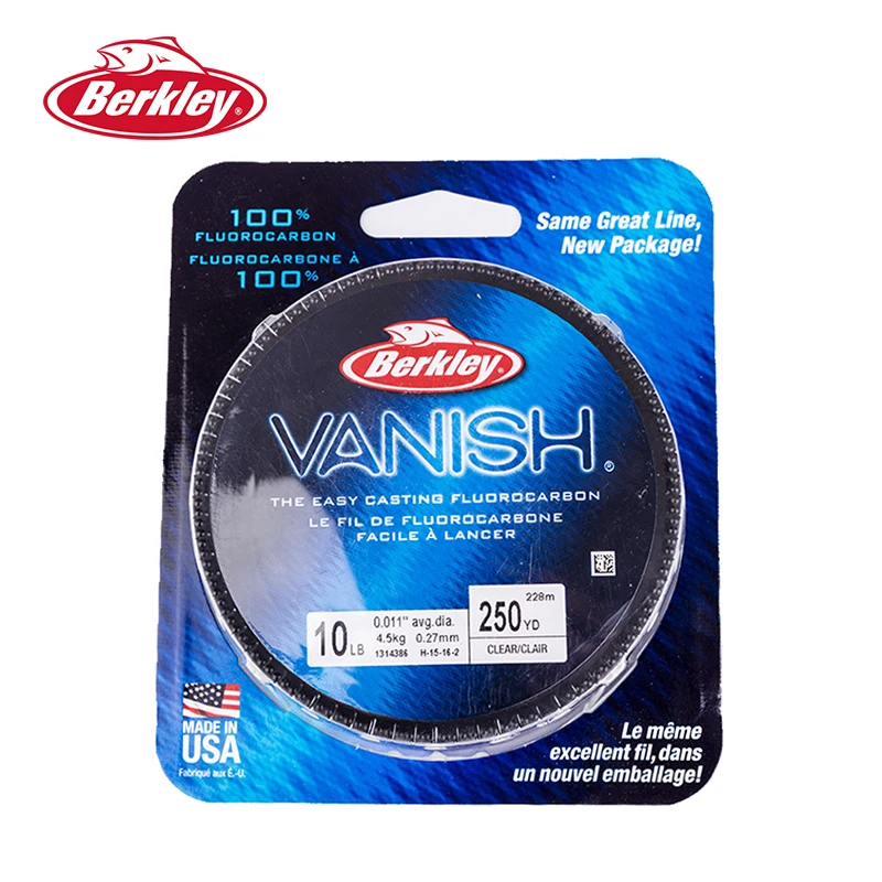 Износостойкая фторуглеродная рыболовная леска Berkley Vanish 228 м ярдов 4 фунта 6 фунтов