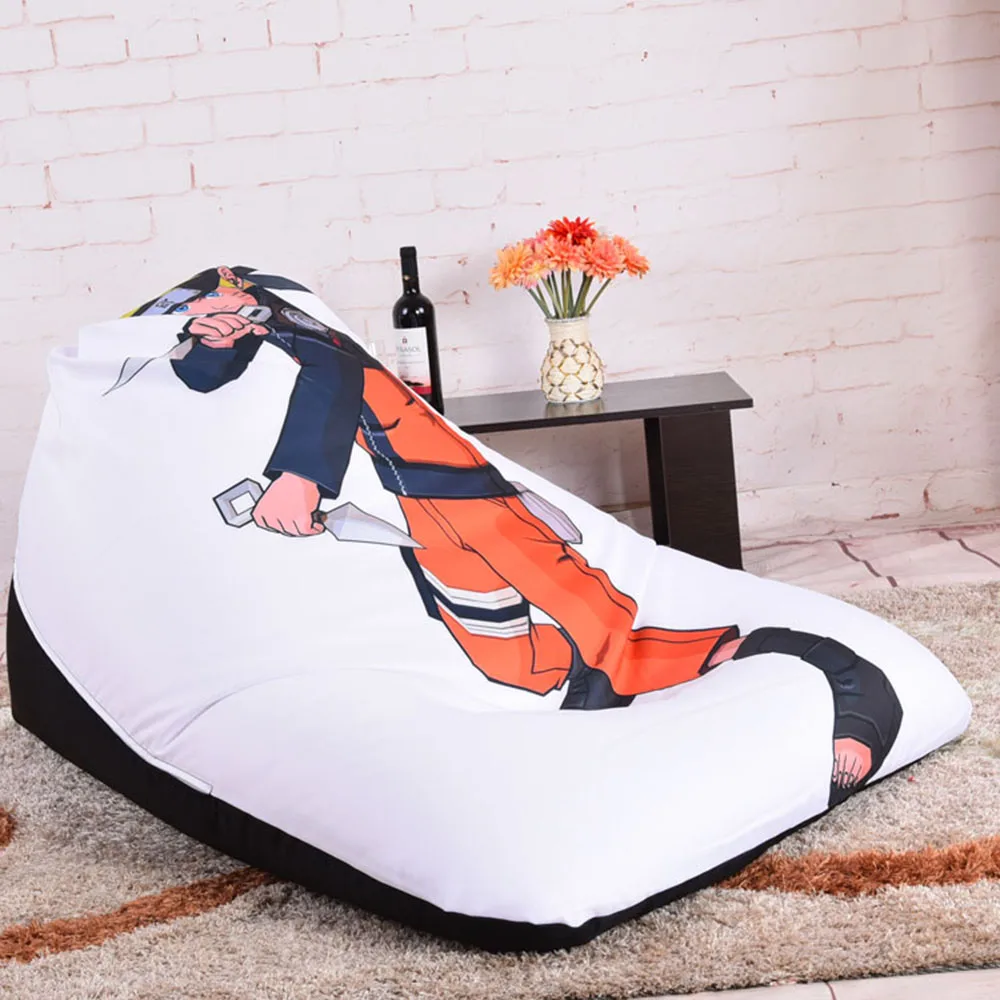 LEVMOON Beanbag диван стул Наруто подушечка на сиденье в виде ракушки комфортная Bean сумка покрывало для кровати без наполнителя хлопок Крытый Beanbag кресло для отдыха