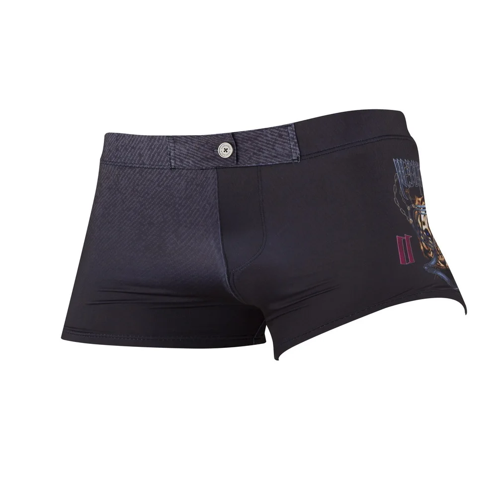 Men swimwear--02 Мужская одежда для плавания с пуговицами, купальный костюм, мужские быстросохнущие дышащие шорты для плавания, синие джинсы, стильные мужские плавки с рисунком звезд, XL - Цвет: Men swimwear--02