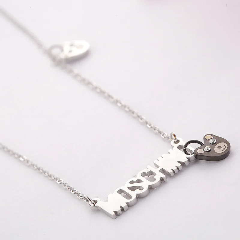 Женское короткое ожерелье из нержавеющей стали 316L розовое золото полукруглый