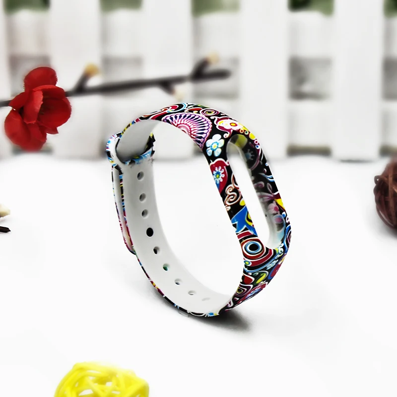 Цветной силиконовый ремешок Mi Band 2 экологически безопасный для запястья mi band