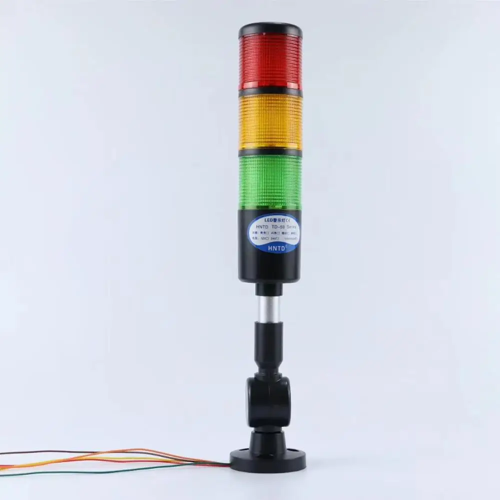 3 layer Z50mm type Безопасность стек настенный светильник Промышленный 3 слоя Черный настоящий светодиодный сигнальный Маяк предупреждение светильник лампа аварийной сигнализации складной Предупреждение светильник для станков с ЧПУ - Цвет: 3 layer Z50mm type