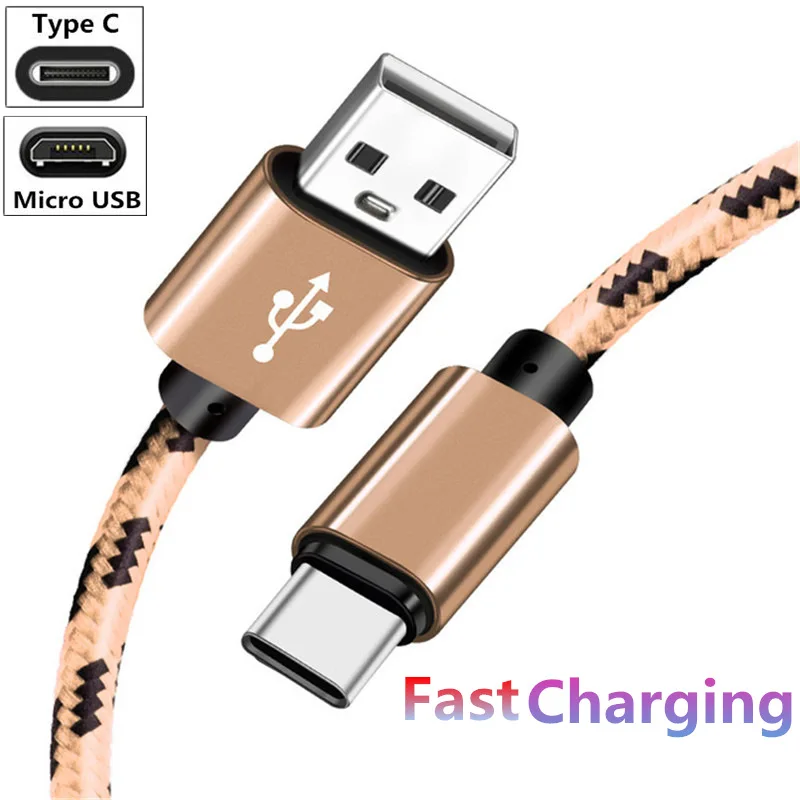Зарядный кабель для Samsung A50 A30 Huawei Y7 Prime 2019 P30 Xiaomi mi 8 9 Redmi 7 pro Sony HTC Nokia ZTE Micro USB и Type