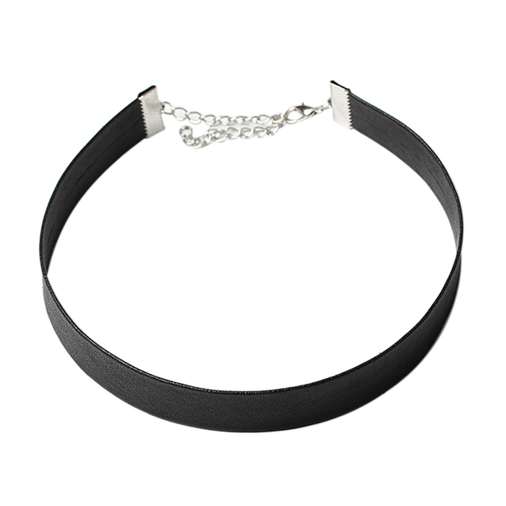 1 шт. черный простой шик Искусственная кожа Обёрточная бумага колье Коренастый