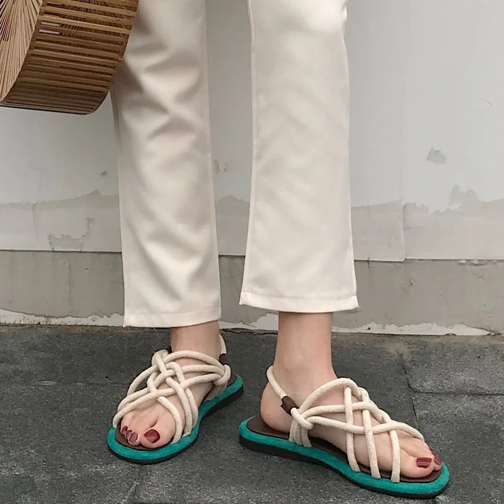 SAGACE/женские сандалии Повседневная пляжная обувь из пеньковой веревки женская x27s