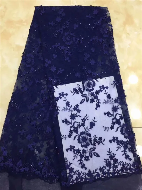 Африканские кружевные бусины высокого качества Кружева 3d цветок ткань с