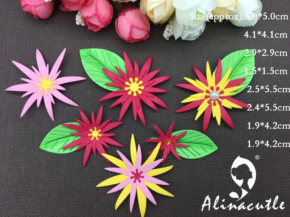 Металлические штампы AlinaCraft 10 шт. цветочный цветок лист сад скрапбукинг штамп