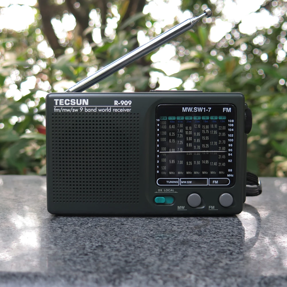 F-21 TECSUN R-909 AM/FM/SW1-7 9 диапазонов Wereldontvanger Draagbare радио