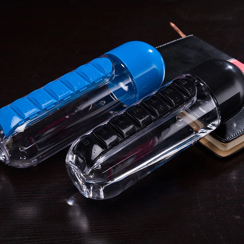 600 мл симпатичная бутылка для воды Спортивная Коробка ежедневных таблеток