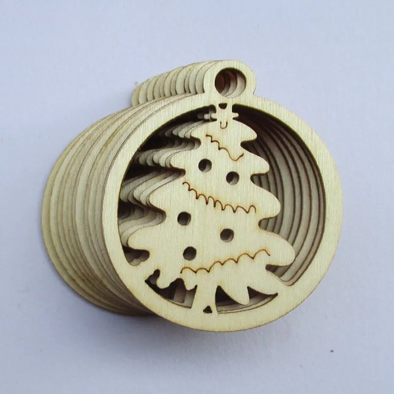 

80pcs/set wholesale high quality pendant die cutting Angle wooden Christmas decorations 54mm*46mm 1172