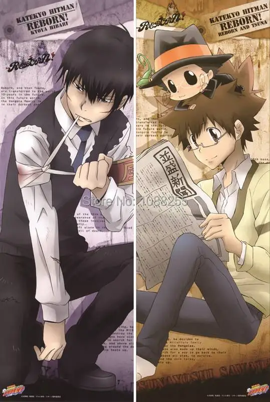 Аниме Подушка Dakimakura чехол JT015 Reborn! Kyoya Hibari &amp Tsunayoshi Sawada | Дом и сад