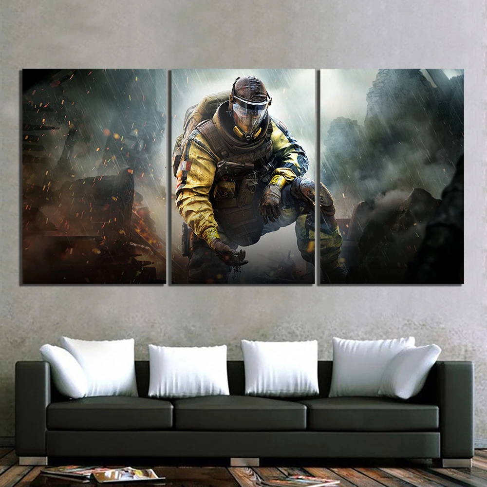3 шт. игровой постер для стрельбы Радуга 6 осады Настенная Наклейка Tom Clancy's Rainbow Six