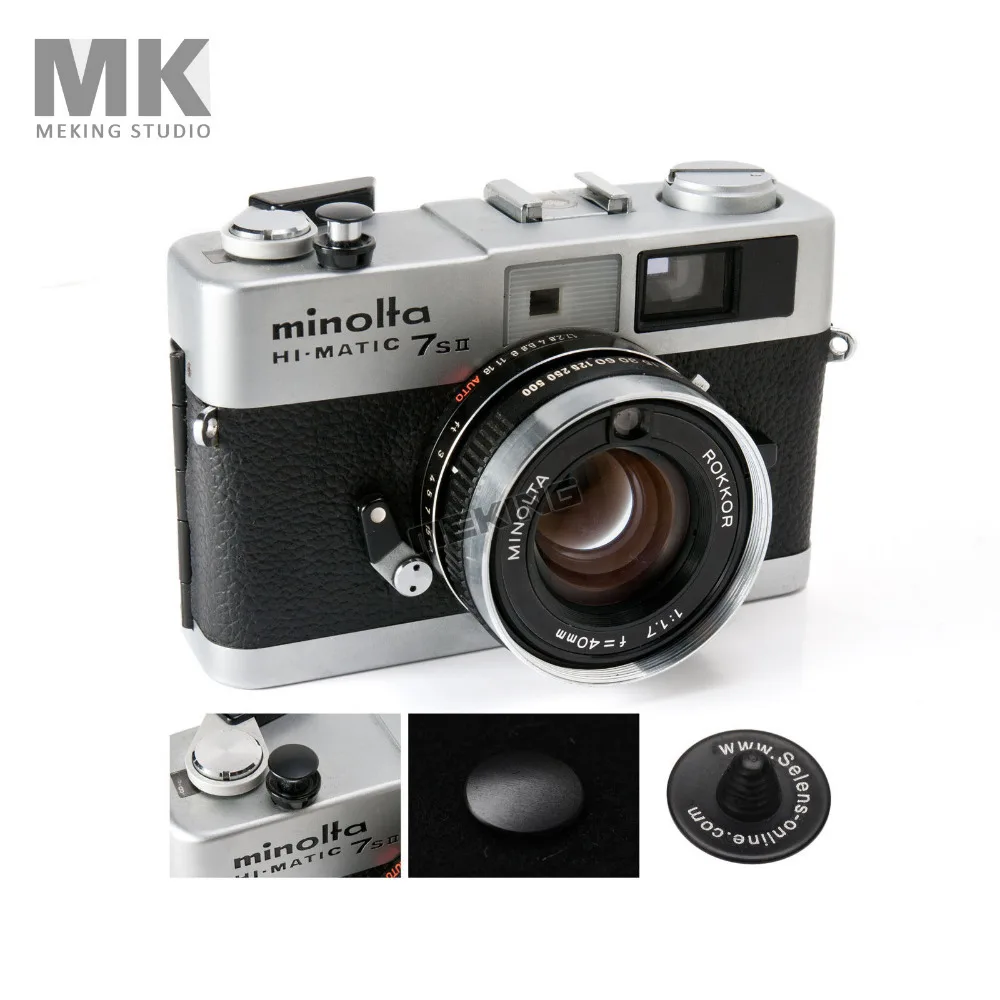 Selens цветная мягкая кнопка спуска затвора с винтом черная выпуклая для Leica Rolleiflex