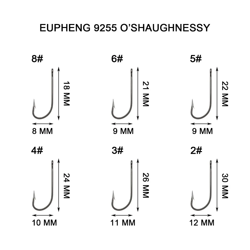 100 шт. Eupheng бронзовых морских рыболовных крючков O'shaughnessy мягкая рыболовная