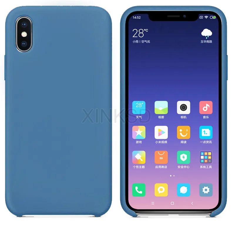 Denim Blue Жидкий силиконовый чехол для Xiaomi mi 6X A2 8 SE mi X 2S Прекрасный карамельный цвет чехол для телефона для Xiaomi mi 8 чехол T25 - Цвет: Denim Blue