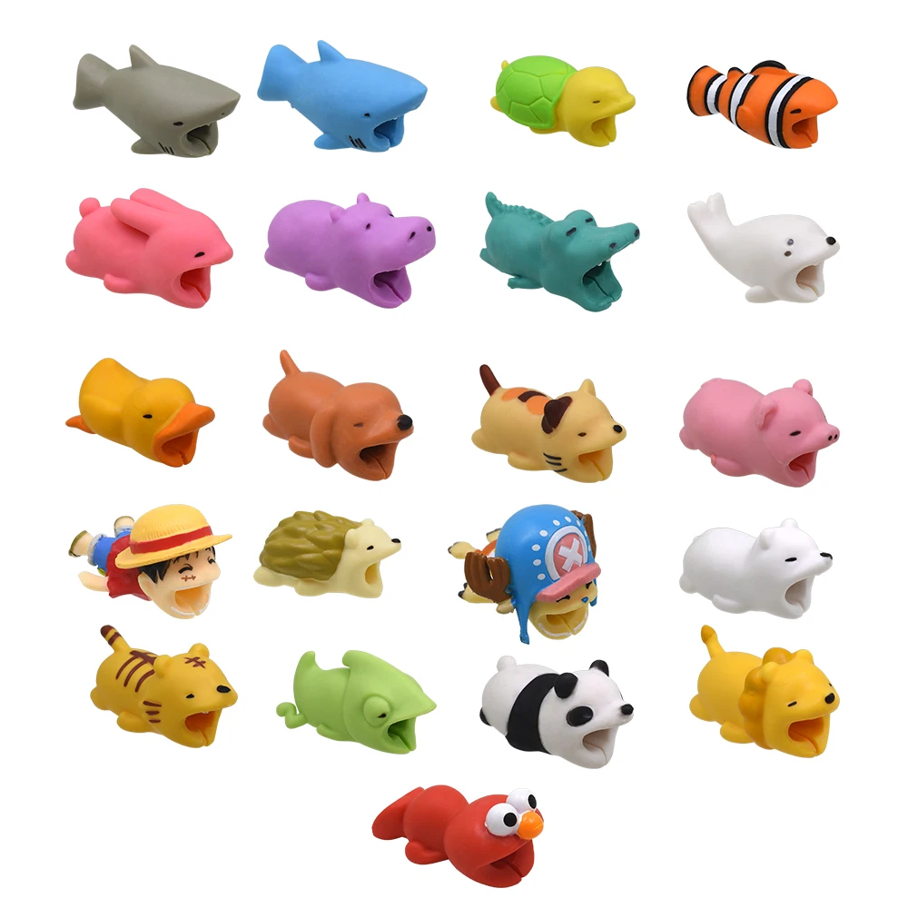 TISHRIC 10 шт. USB зарядное устройство для укуса животных защита кабеля Iphone Органайзер