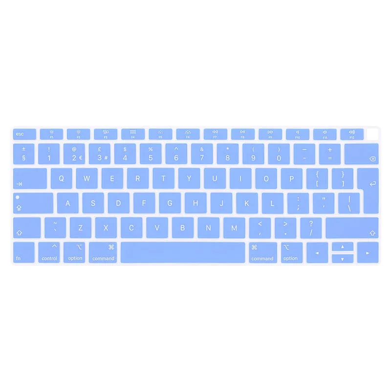 Quite Blue ЕС клавиатура протектор для Macbook Air 13 A1932 силиконовые Защитная пленка для клавиатуры крышка MacbookAir 13,3 A1932 защитная кожа - Цвет: Quite Blue
