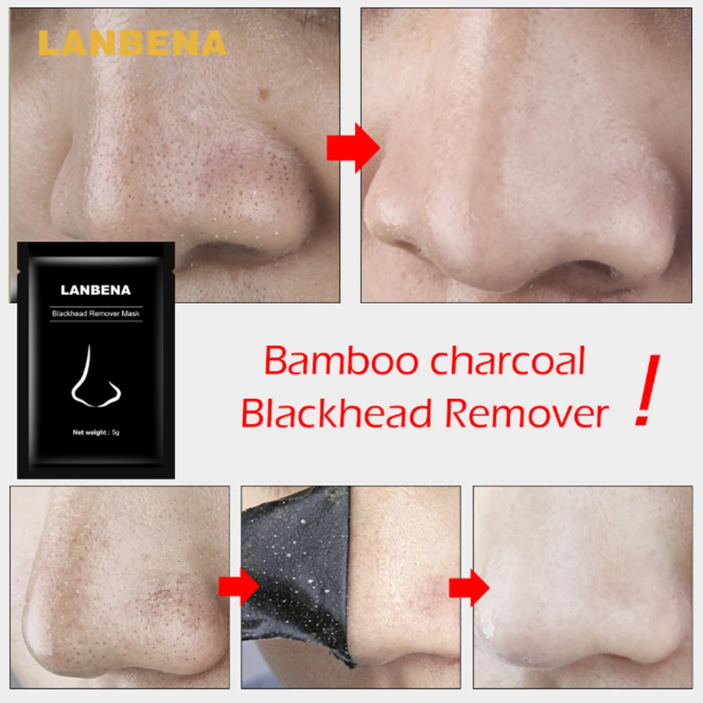 LANBENA, маска для удаления черных точек, маска для лица, лечение акне, пилинг, черная маска, полоска пор, черная маска для удаления черных точек, уход за лицом, 40