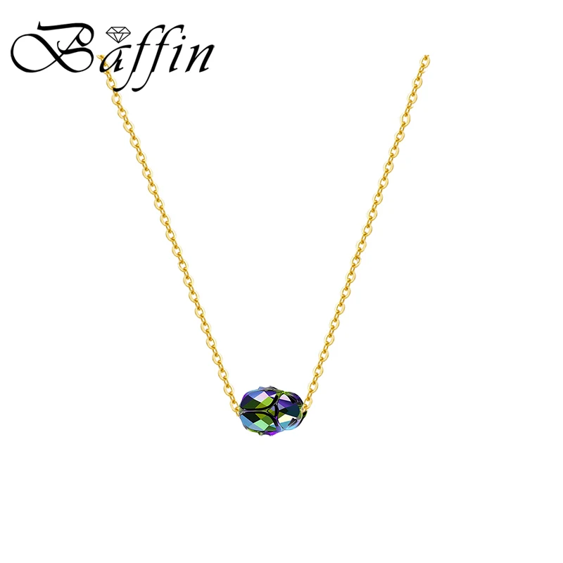 BAFFIN, ретро мощное ожерелье из бусин скарабей, подвеска с кристаллами от Swarovski, Золотая цепочка, воротники для женщин, мужчин, аксессуары