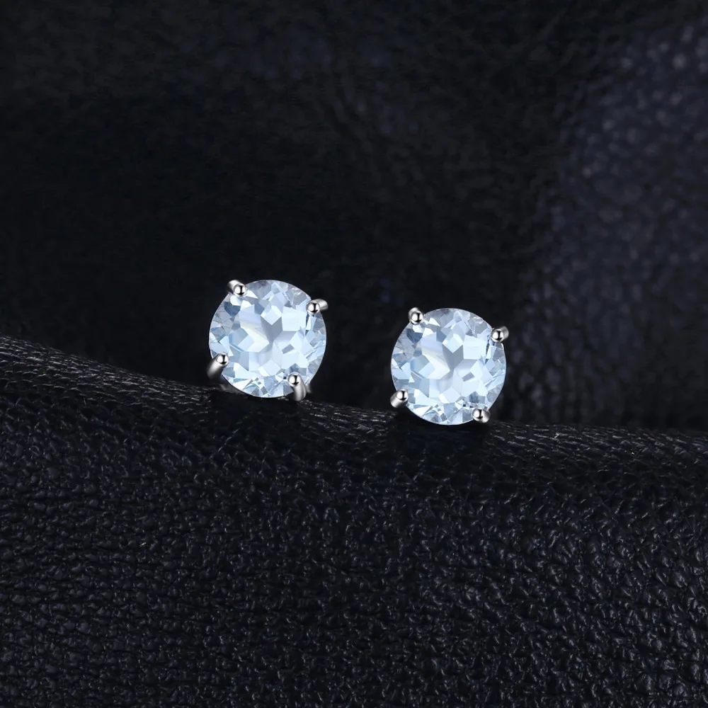 JewelryPalace 2ct камень голубой Topazs серьги стержня для Для женщин Чистая стерлингового