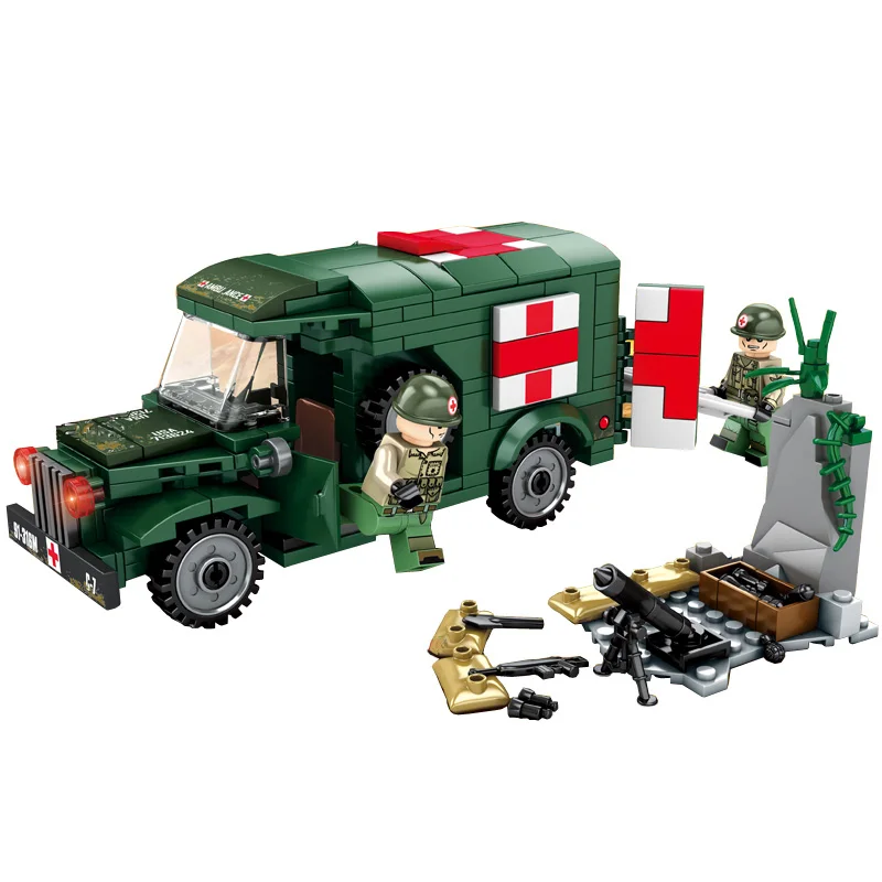 Военные строительные блоки военные из серии мировая война армейская T214 Wc54 США