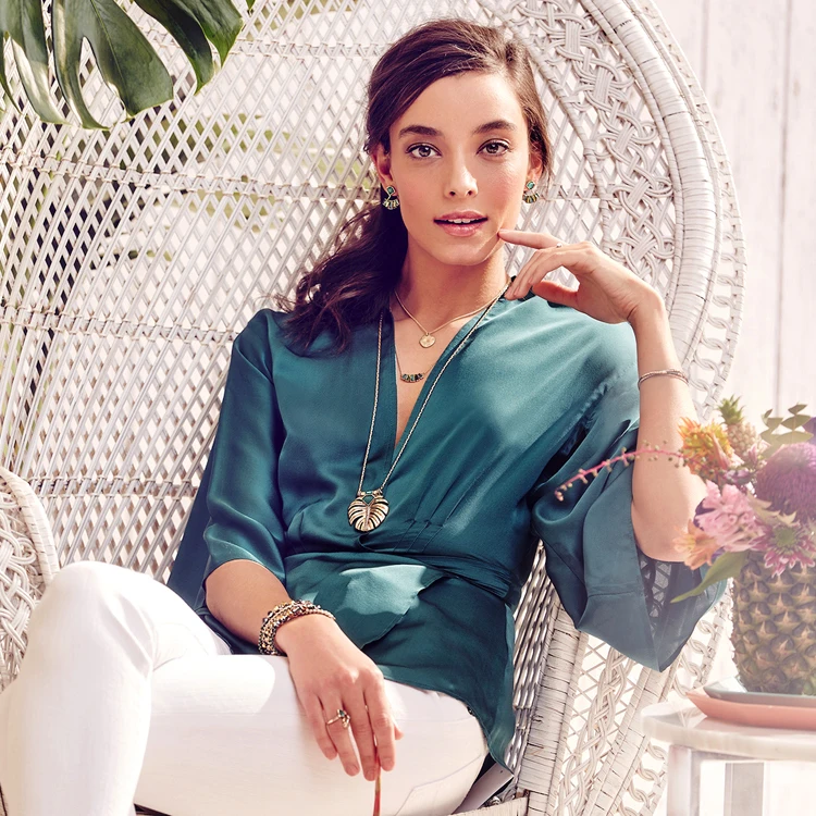 Women Major Suit Fashion All Match Alloy Pendant Green Necklace Long Chain Hot Sale New Look | Украшения и аксессуары