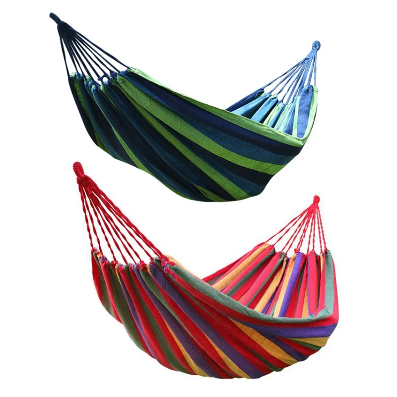

Colorful Outdoor Leisure amping Hammmock Foldable Canvas Hammock