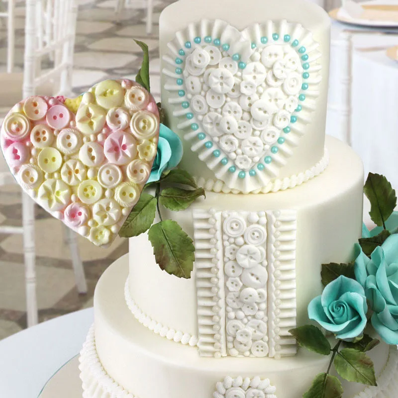 Боковая кнопка с оборками силиконовые формы цветок Форма для пирога формочка