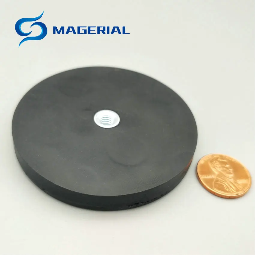 Магнитный Диск NdFeB с резиновым покрытием диаметром 43/66/88 мм 2 4 шт.|magnet disc|strong neodymium