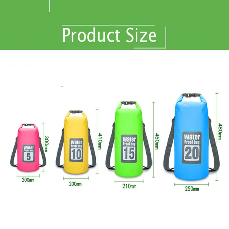 Водонепроницаемый сухой мешок снаряжение для каякинга пляжа рафтинга катания на