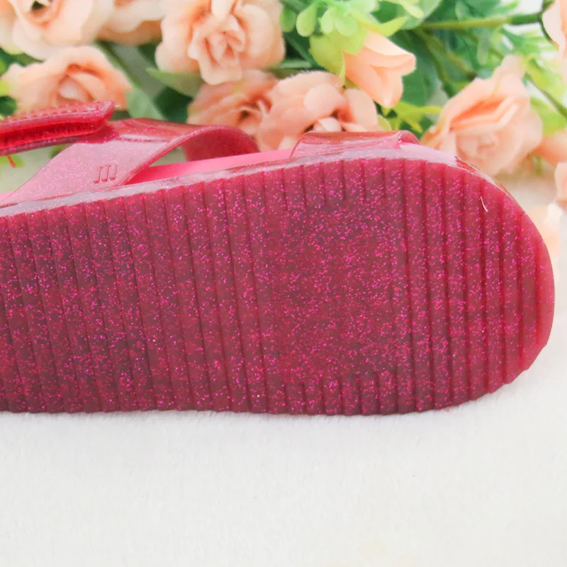Mini Melissa Ultragirl/ г. новые оригинальные сандалии для девочек бразильские прозрачные сандалии Нескользящие Детские пляжные сандалии для малышей, 13,5-18,5 см