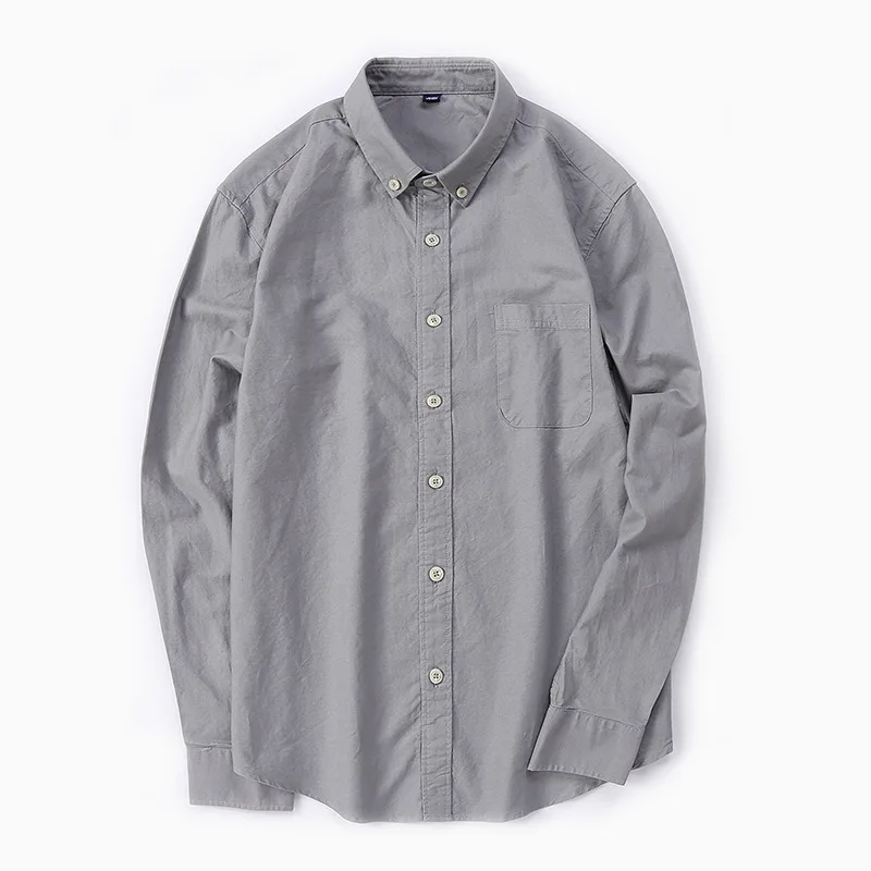 

New Brand 100% Cotton Long Sleeve Men Shirt High Quality Mens Smart Casual Shirts Male Slim Fit Social Shirts Dress Shirt man