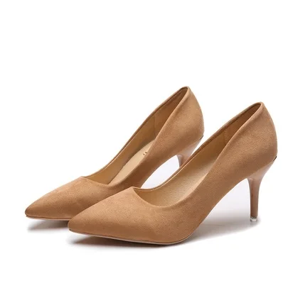 beige Женские туфли-лодочки с леопардовым принтом; цвет коричневый, бежевый; тонкие туфли; большие размеры 44, 9; женская обувь из флока на тонком высоком каблуке; офисные туфли без застежки; Цвет Красный - Цвет: beige