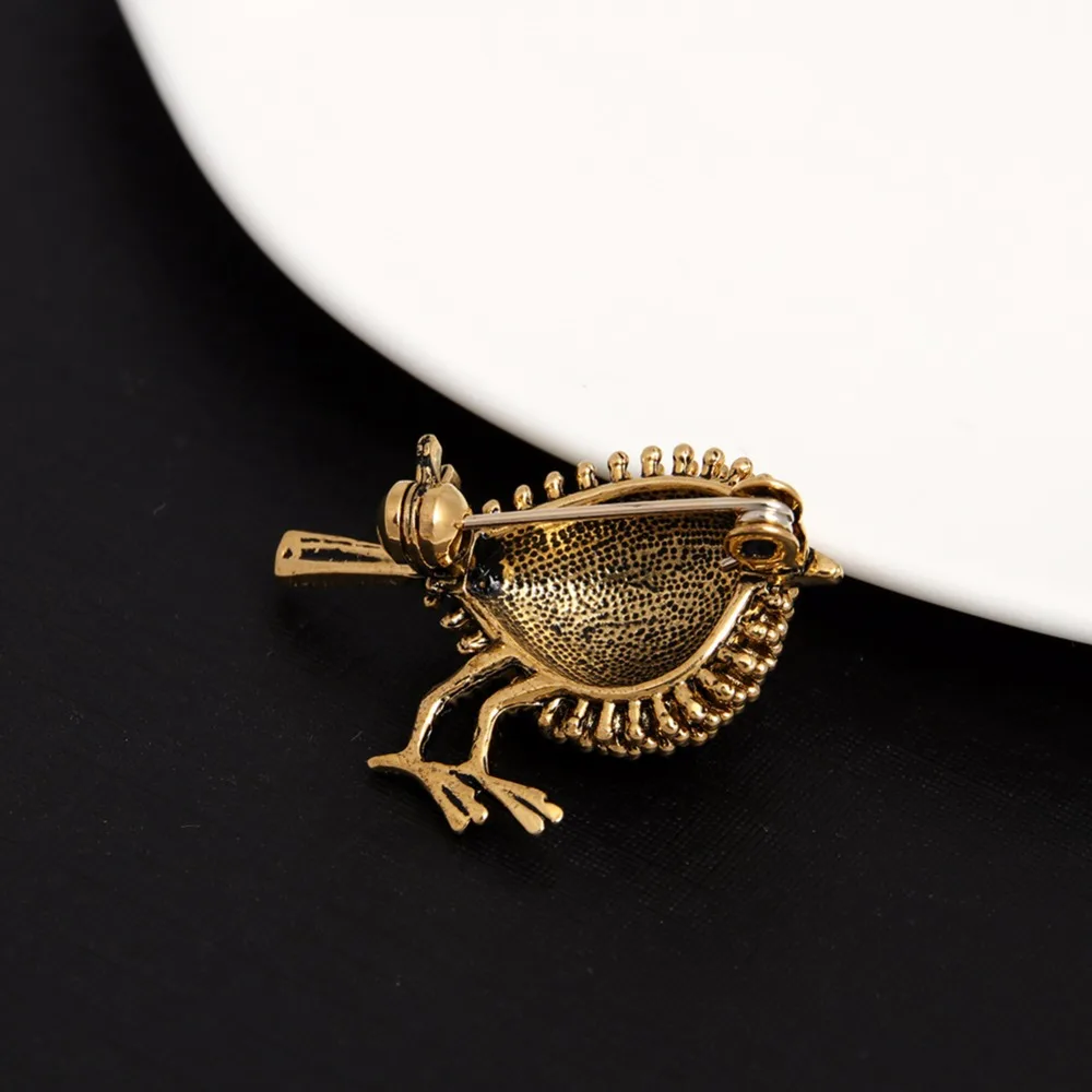 

JUJIE Luxury Bird Cute Little Animal Lapel Brooch Pins Clothing Jewelry