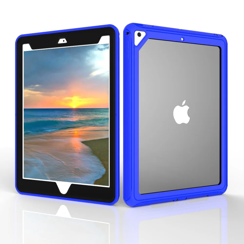 Для Apple новый iPad 9 7 2017 & 2018 PC + TPU броня противоударный защитный чехол с прозрачной