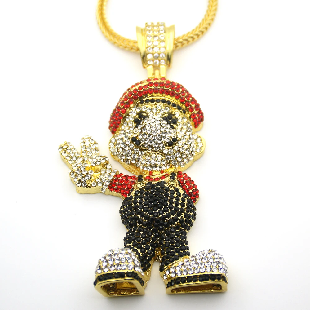 Очень большой Размеры 36 дюймов Цепь Кулон в стиле хип хоп Цепочки и ожерелья