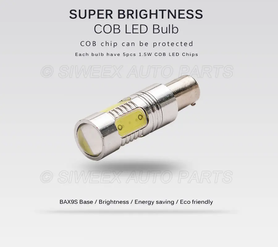 Светодиодная лампа BAX9S H6W COB 7 5 Вт боковой габаритный фонарь для чтения карта купол