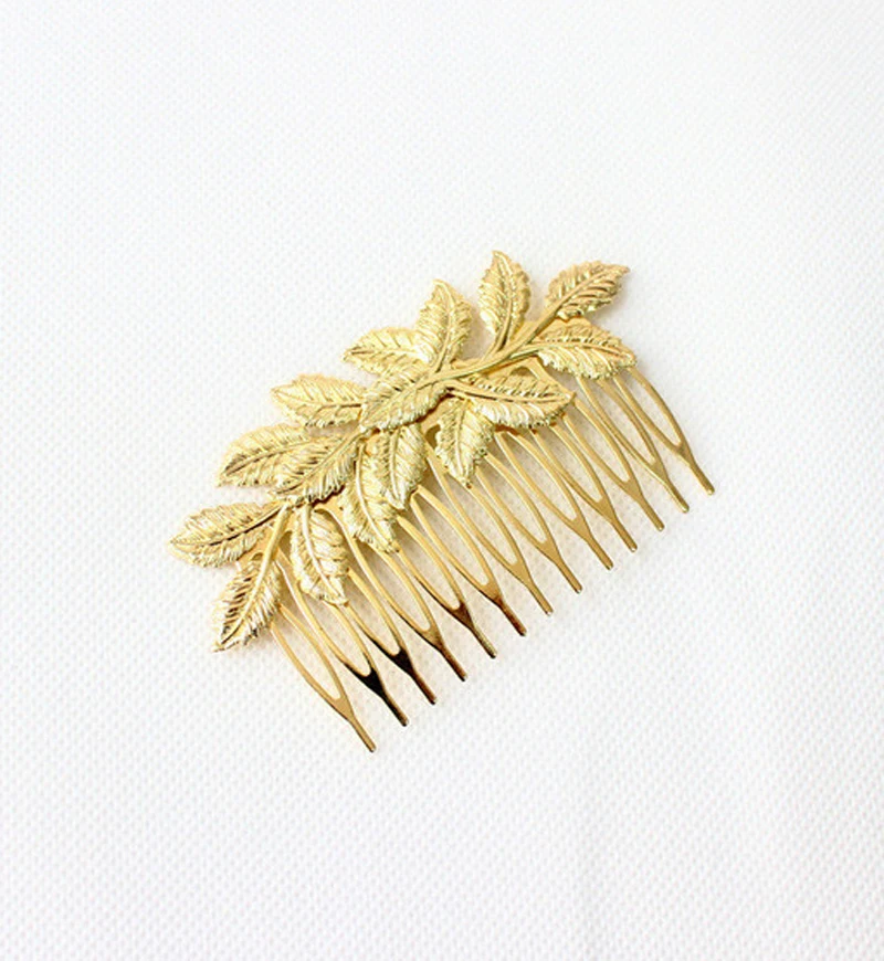 

New Arrival Desig Gold Leaf Bridal Hair Combs Clip Accessories For Women Girls Wedding Bijoux Hair Jewelry Wholesale 12 Pcs