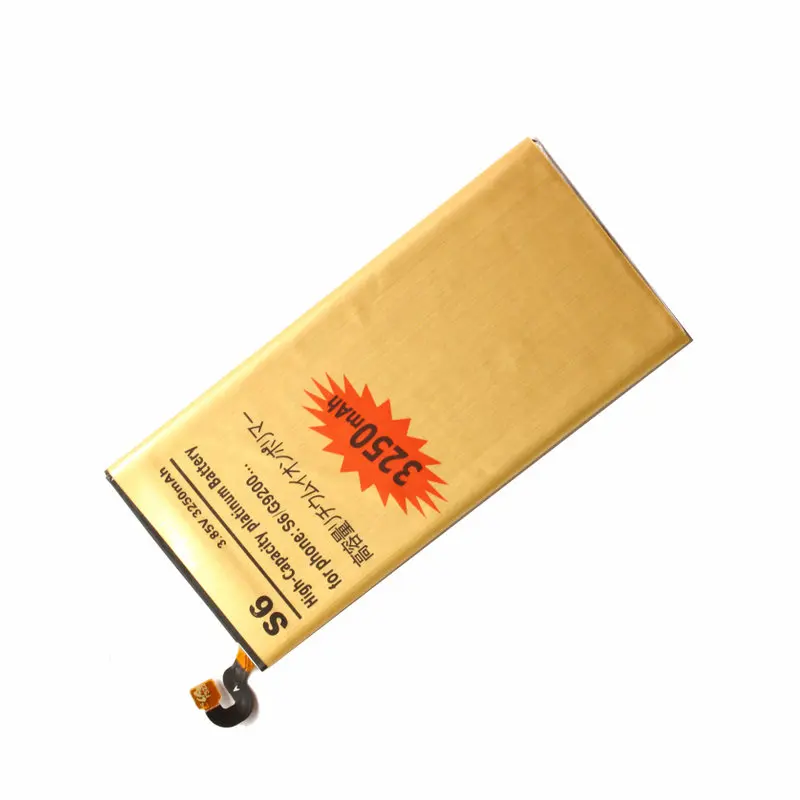 Сменный золотой аккумулятор для Samsung Galaxy S6 G9200 G920f G920i G920A G925S G920K G920L G920S G920T 3250 мАч 1
