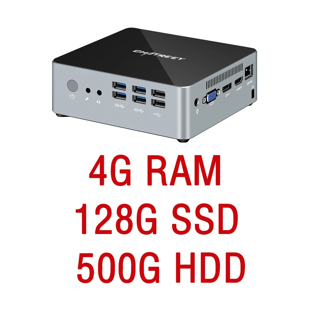 Белый Chatreey мини ПК i5 7200u i7 4500u DP VGA HDMI 4k@ 60 Гц тройной дисплей windows linux legacy HTPC компьютер - Цвет: Белый