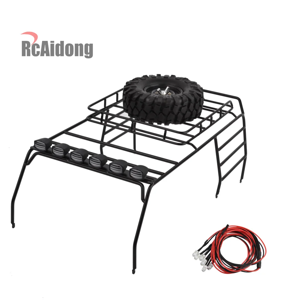 RC металлический багажник на крышу багаж с многофункциональным светодиодный