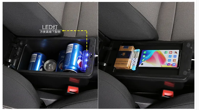 Двухслойный чехол для подлокотников Volkswagen VW Polo + usb 2011-2018 | Автомобили и мотоциклы